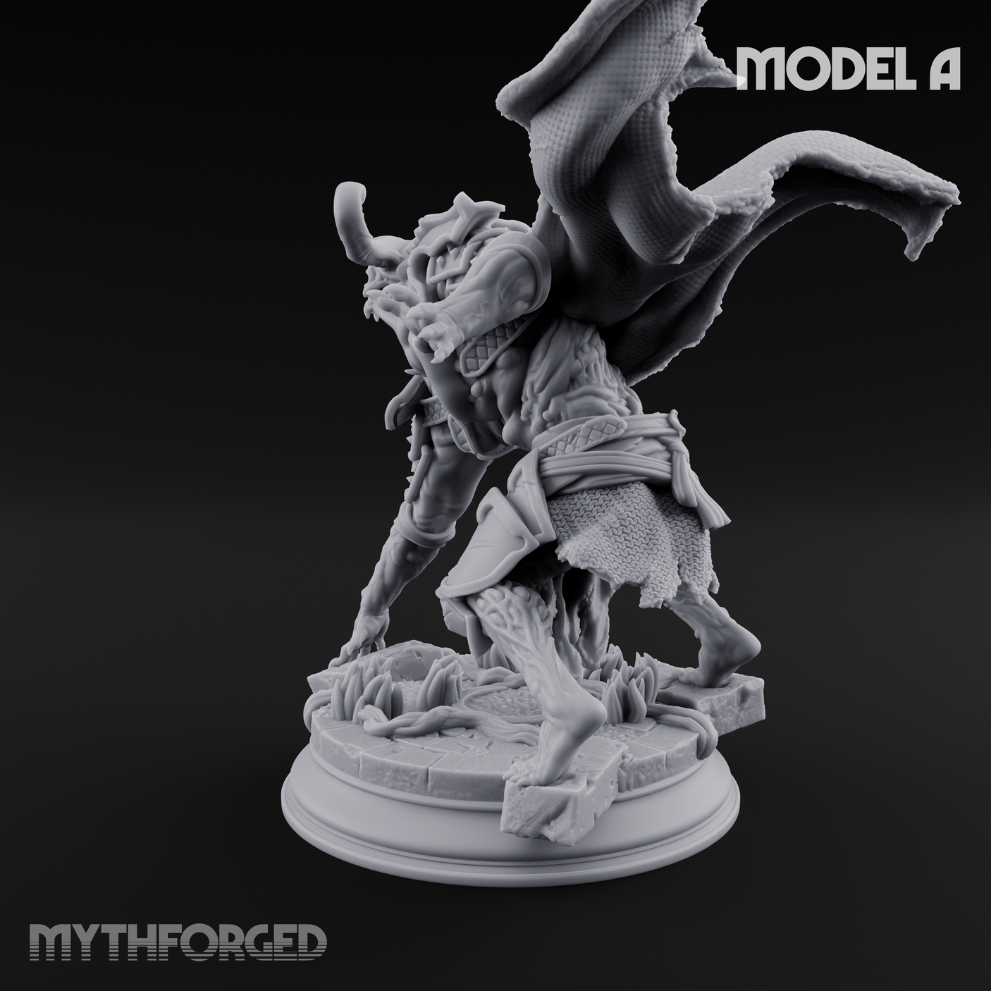 Magic Unfurling Risen Skeleton A Miniature for Dungeons and Dragons, Pathfinder or other TTRPGs