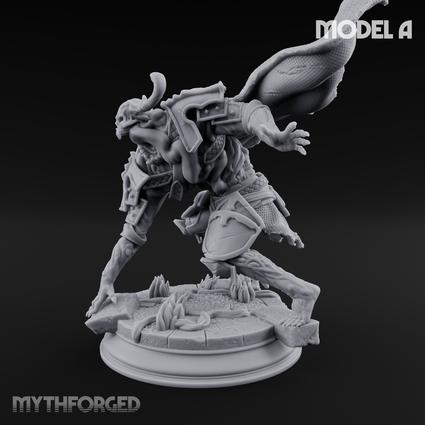 Magic Unfurling Risen Skeleton A Miniature for Dungeons and Dragons, Pathfinder or other TTRPGs
