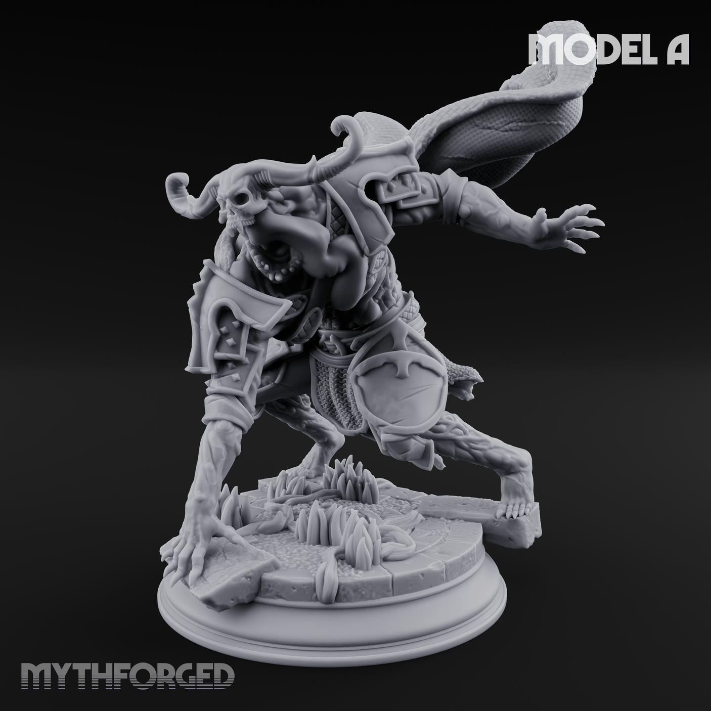 Magic Unfurling Risen Skeleton A Miniature for Dungeons and Dragons, Pathfinder or other TTRPGs