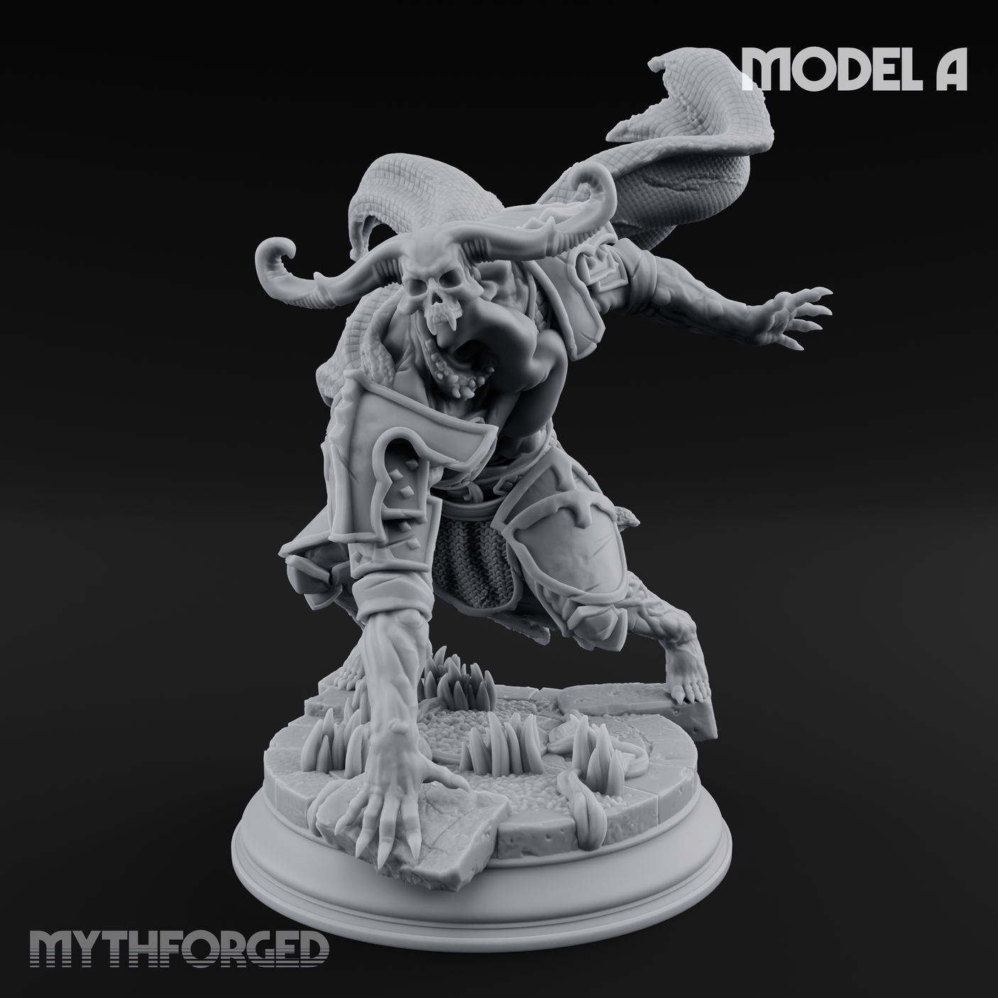 Magic Unfurling Risen Skeleton A Miniature for Dungeons and Dragons, Pathfinder or other TTRPGs