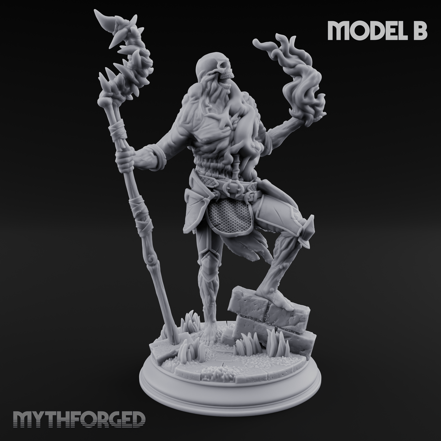 Magic Unfurling Risen Skeletons Miniature for Dungeons and Dragons, Pathfinder or other TTRPGs