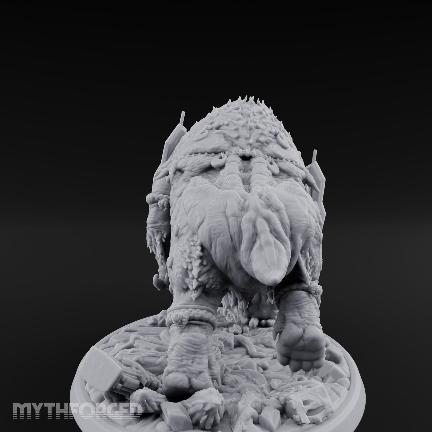 Plated Horn Lowering Ram Construct Miniature for Dungeons and Dragons, Pathfinder or other TTRPGs
