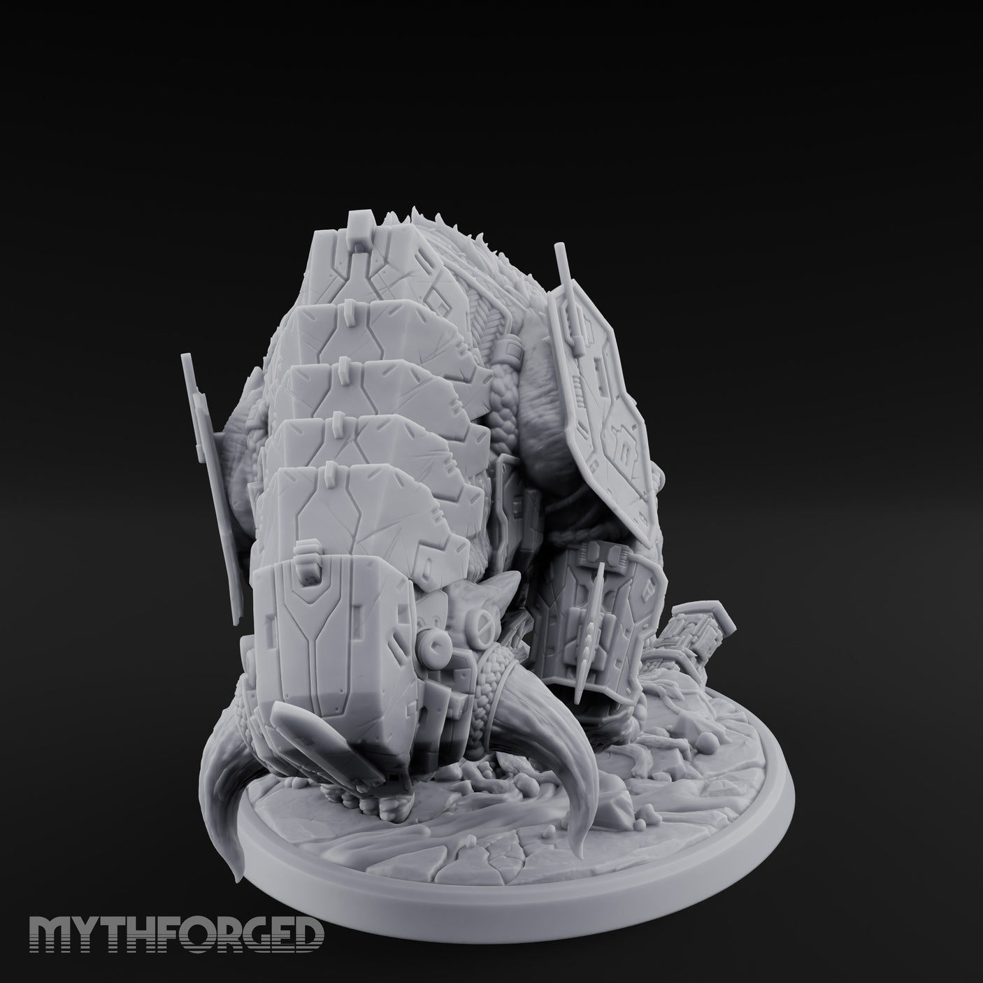 Plated Horn Lowering Ram Construct Miniature for Dungeons and Dragons, Pathfinder or other TTRPGs