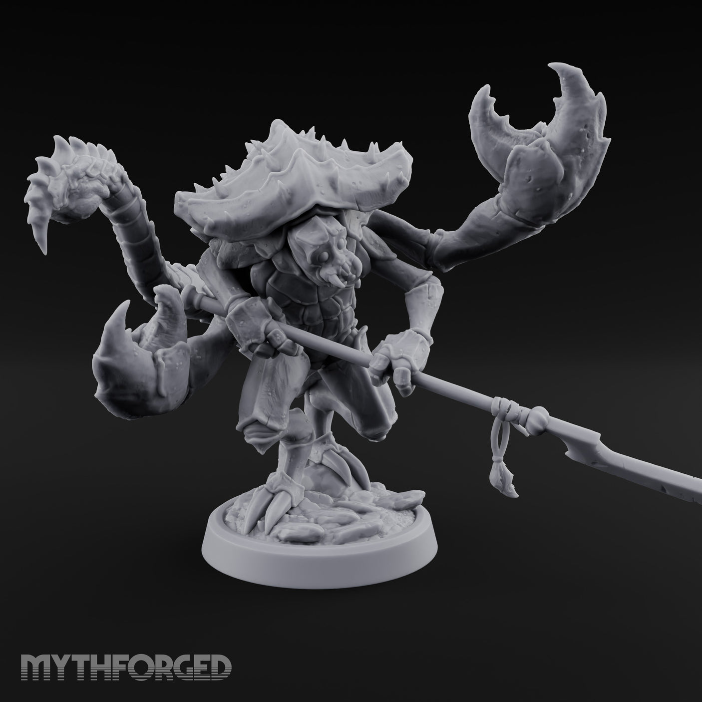 Polearm Clutching Claw Snapping Mezzoloth Miniature for Dungeons and Dragons, Pathfinder or other TTRPGs