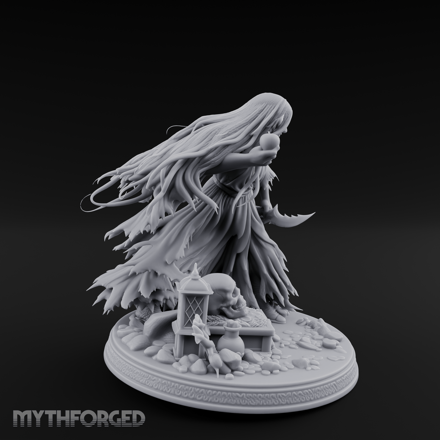 Hovering Over Spoils Hag Witch Miniature for Dungeons and Dragons, Pathfinder or other TTRPGs