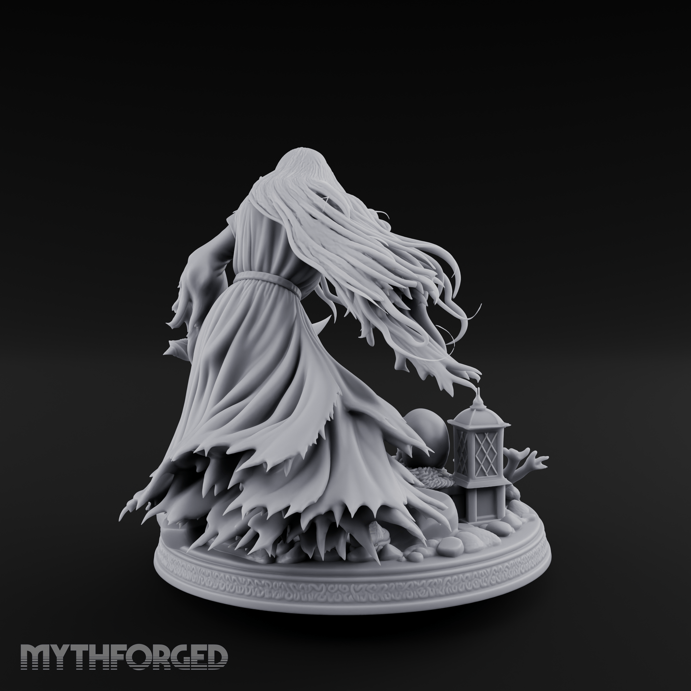 Hovering Over Spoils Hag Witch Miniature for Dungeons and Dragons, Pathfinder or other TTRPGs