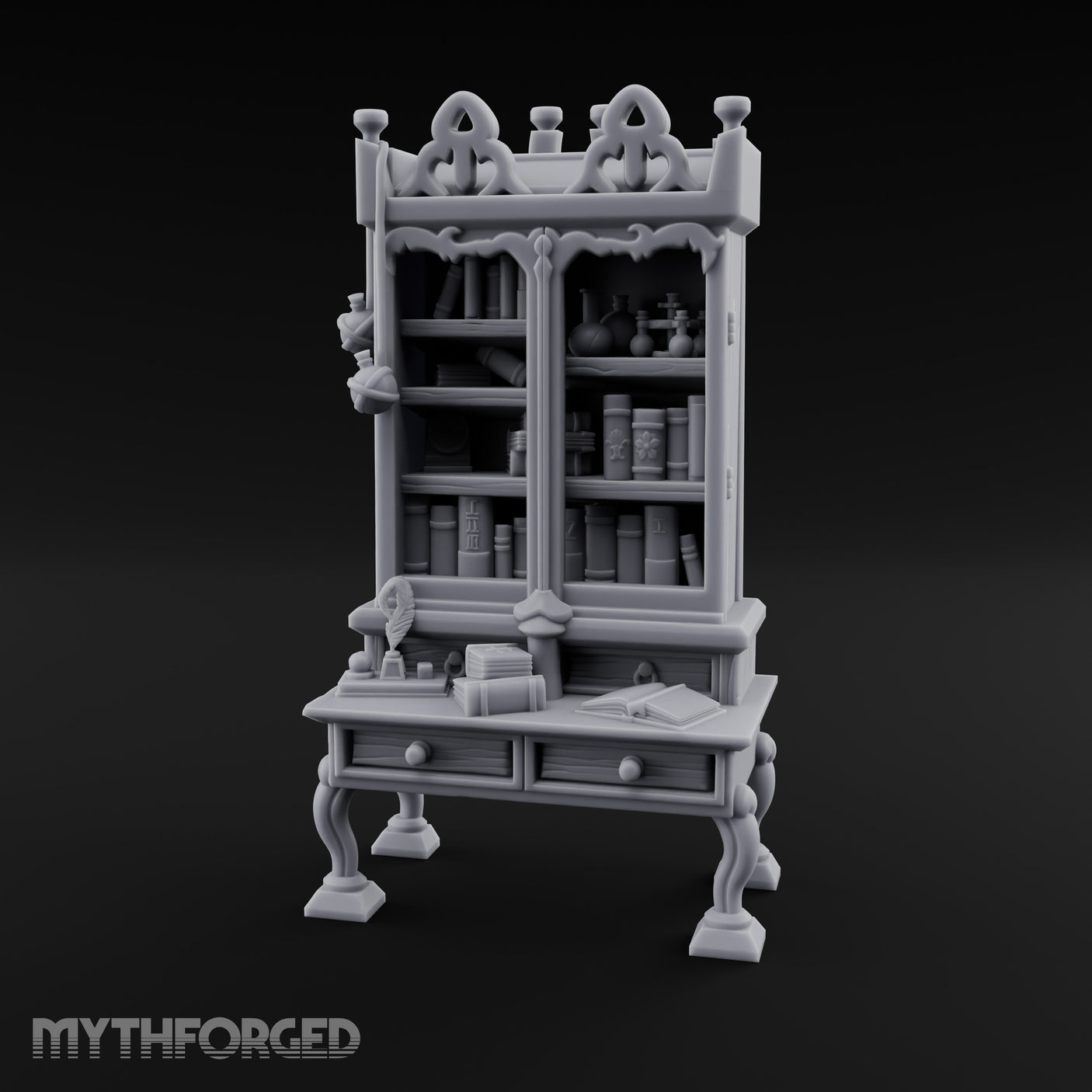 Potion-Stocked Quill-Topped Scholar's Display Cabinet gallery 9