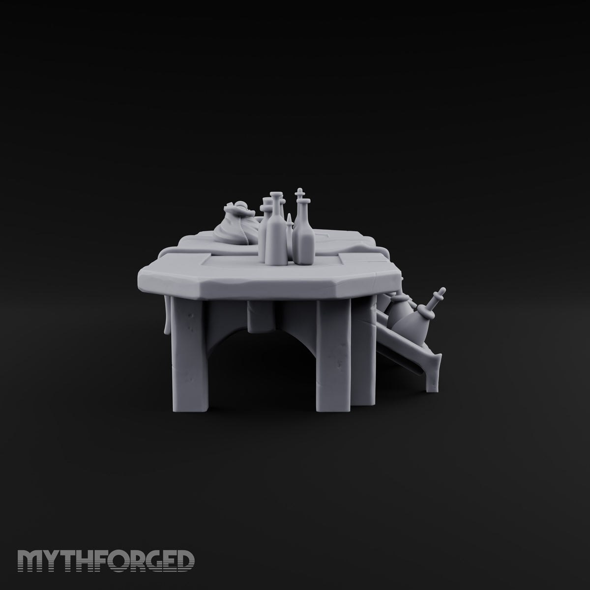 Open Drawer, Open Wallet Wooden Potion Vendor Table