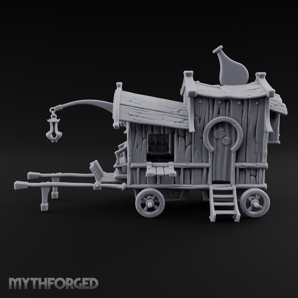 Brews Delivered Door to Door Wooden Vendor Wagon