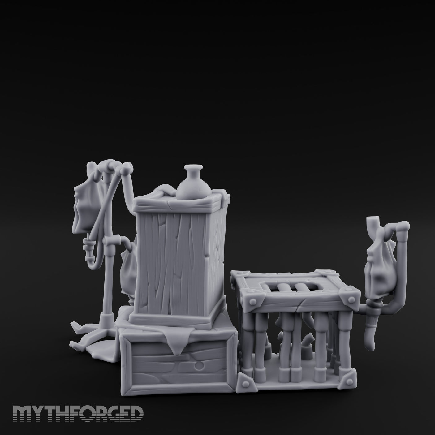 Pouch-Hung Plague-Doctor Apothecary Storage Set Miniature for Dungeons and Dragons, Pathfinder or other TTRPGs
