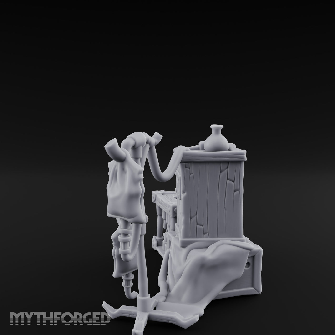Pouch-Hung Plague-Doctor Apothecary Storage Set Miniature for Dungeons and Dragons, Pathfinder or other TTRPGs