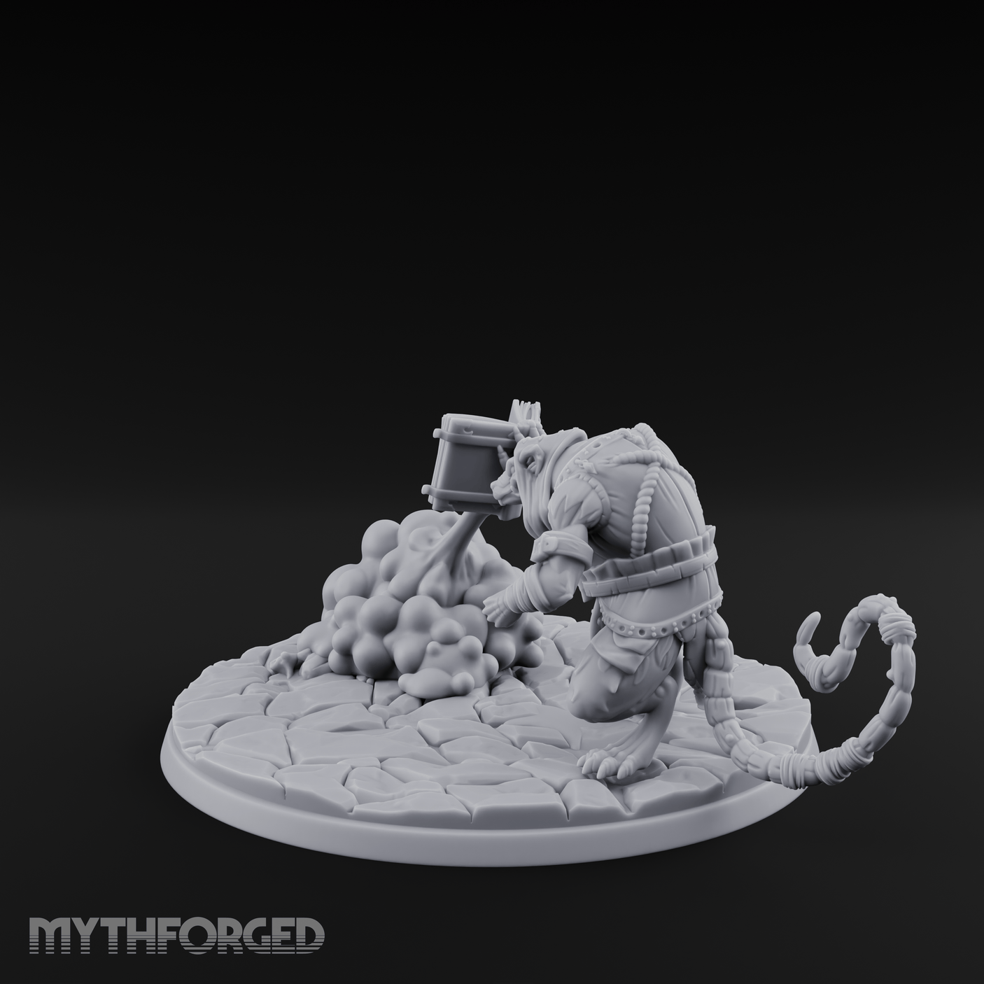 Spell Hurling Ratfolk Priest Miniature for Dungeons and Dragons, Pathfinder or other TTRPGs
