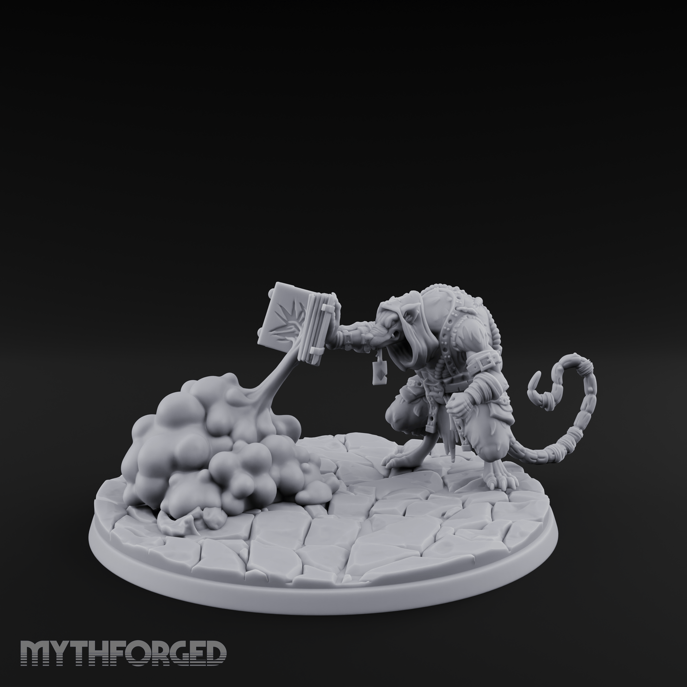 Spell Hurling Ratfolk Priest Miniature for Dungeons and Dragons, Pathfinder or other TTRPGs