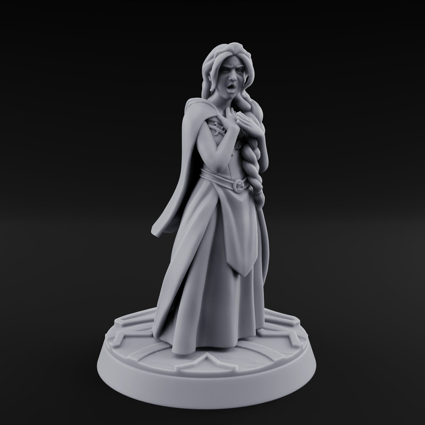Clutching Her Pearls Human Princess Miniature for Dungeons and Dragons, Pathfinder or other TTRPGs