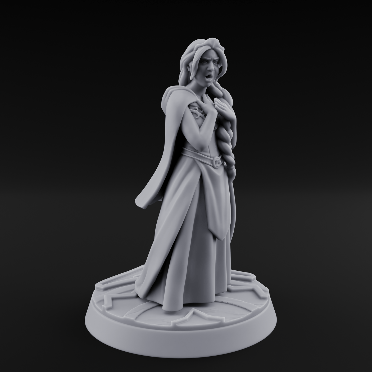 Clutching Her Pearls Human Princess Miniature for Dungeons and Dragons, Pathfinder or other TTRPGs