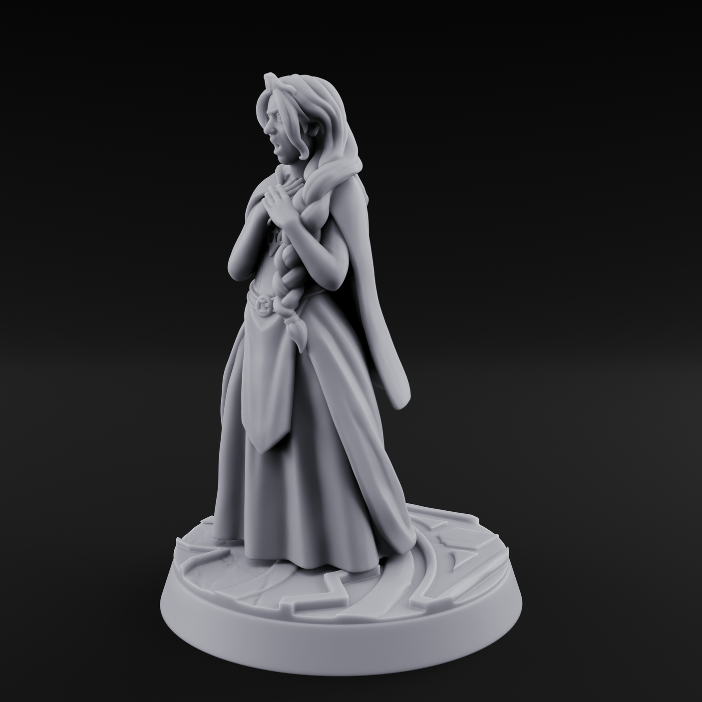 Clutching Her Pearls Human Princess Miniature for Dungeons and Dragons, Pathfinder or other TTRPGs