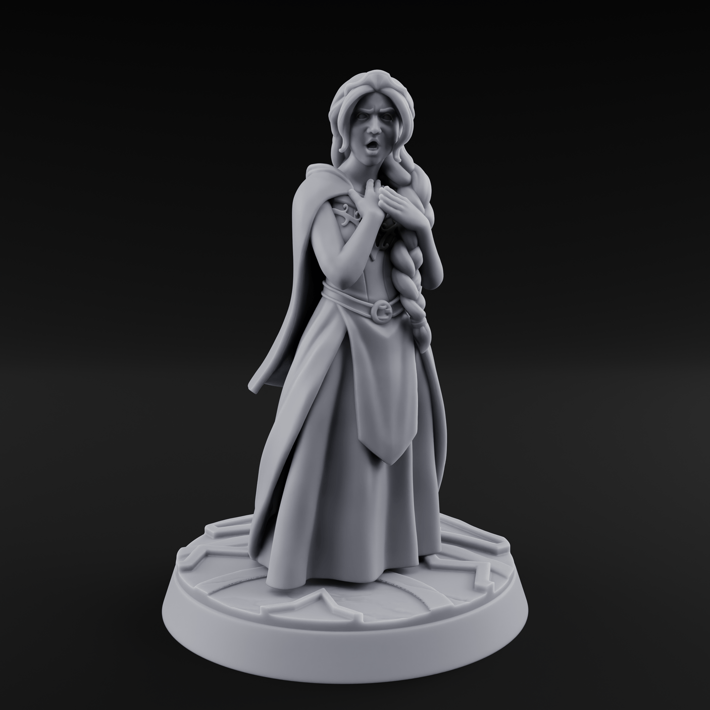 Clutching Her Pearls Human Princess Miniature for Dungeons and Dragons, Pathfinder or other TTRPGs