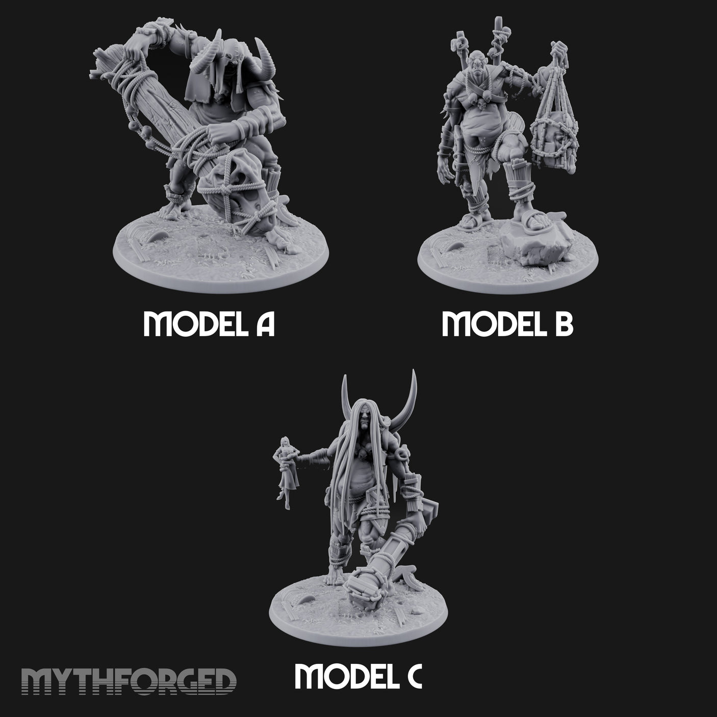 Prisoner Dangling Hill Giant Marauders Miniature for Dungeons and Dragons, Pathfinder or other TTRPGs