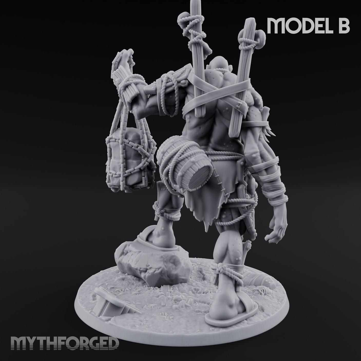 Prisoner Dangling Hill Giant Marauders B Miniature for Dungeons and Dragons, Pathfinder or other TTRPGs
