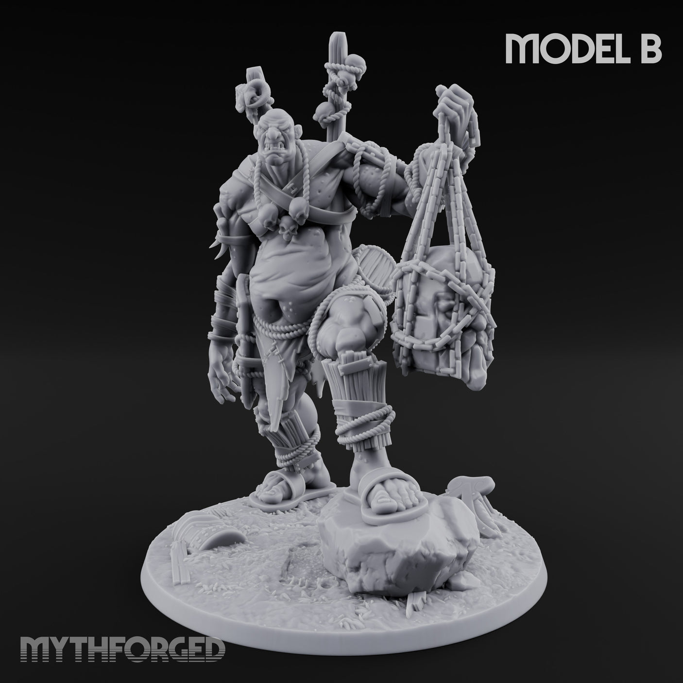 Prisoner Dangling Hill Giant Marauders B Miniature for Dungeons and Dragons, Pathfinder or other TTRPGs