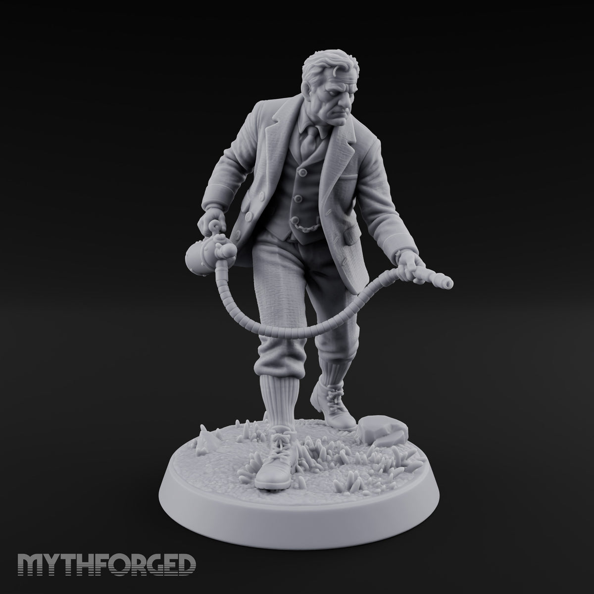 Tenure Cannot Save Him Now Human Professor with Canister Sprayer and Hose