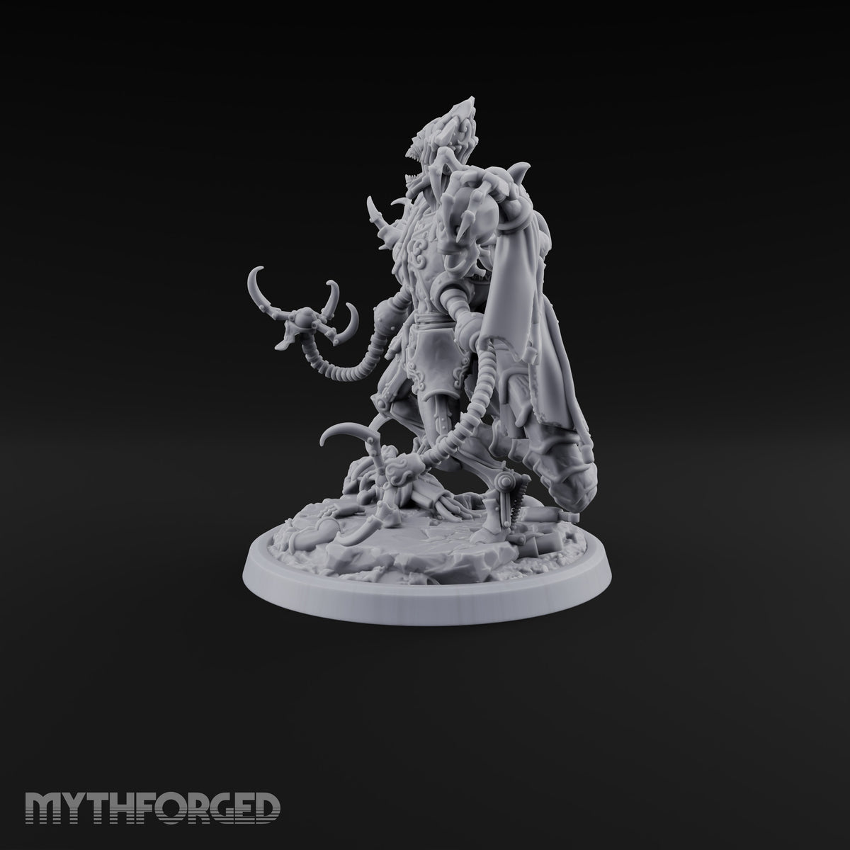 Hands to Spare Warforged Automaton with Hooked Hose Arms and Tattered Cape