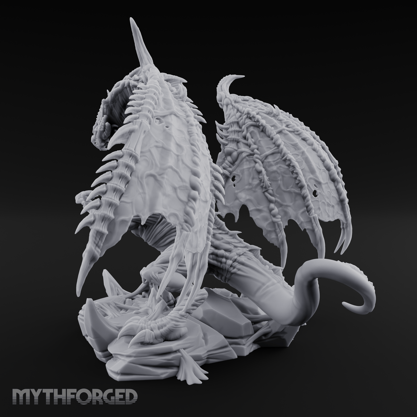 Mesmerising Purple Dragon Miniature for Dungeons and Dragons, Pathfinder or other TTRPGs