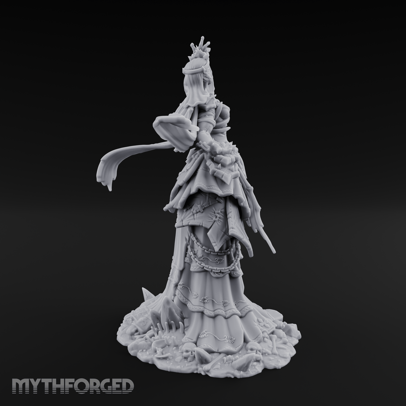 Veiled Banshee Queen Miniature for Dungeons and Dragons, Pathfinder or other TTRPGs