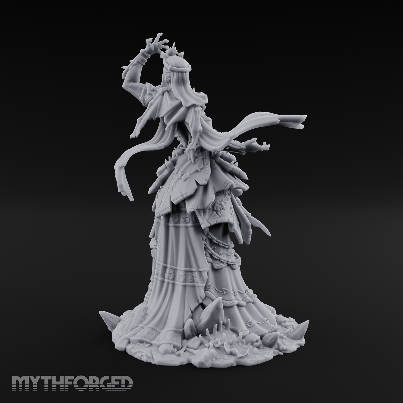 Veiled Banshee Queen Miniature for Dungeons and Dragons, Pathfinder or other TTRPGs