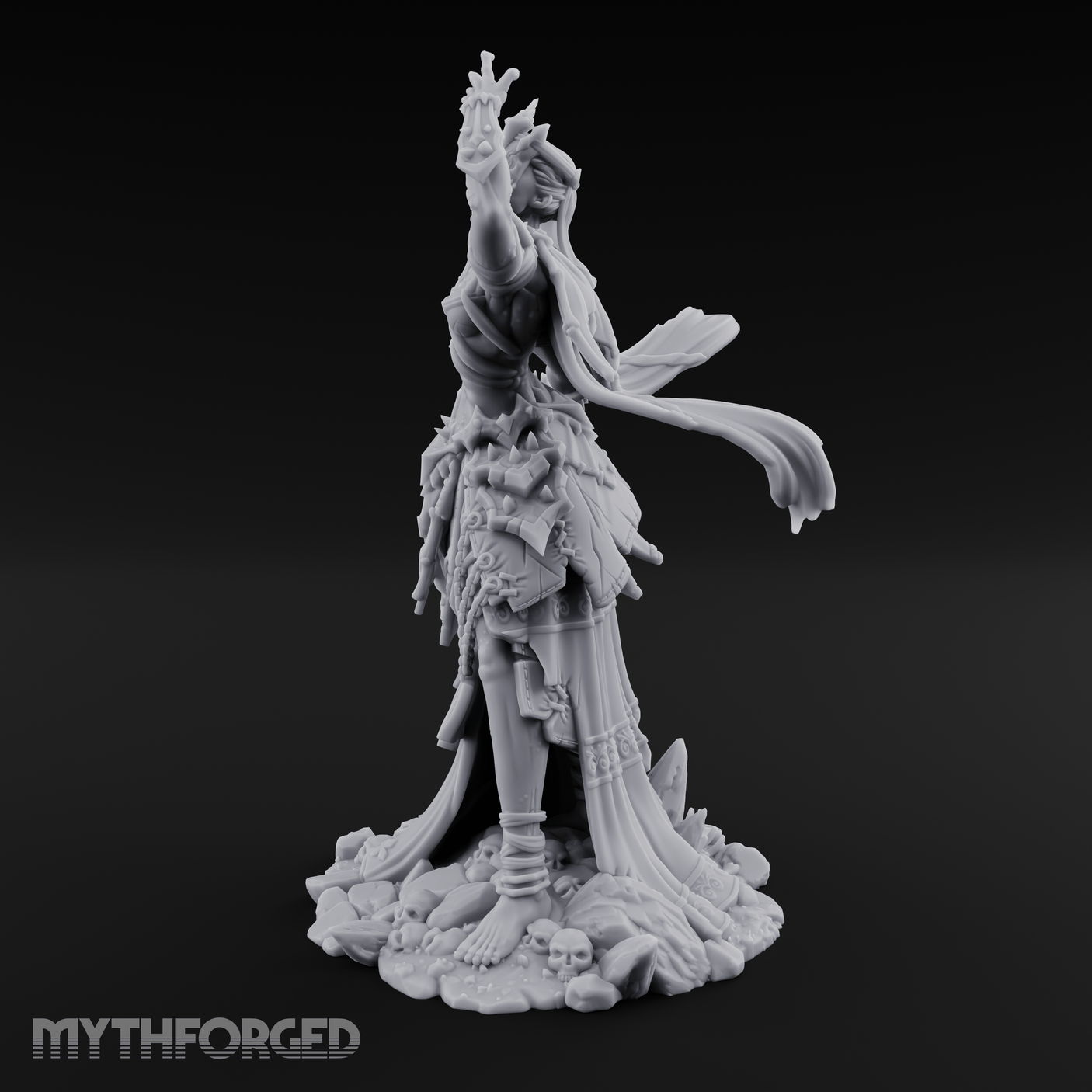 Veiled Banshee Queen Miniature for Dungeons and Dragons, Pathfinder or other TTRPGs