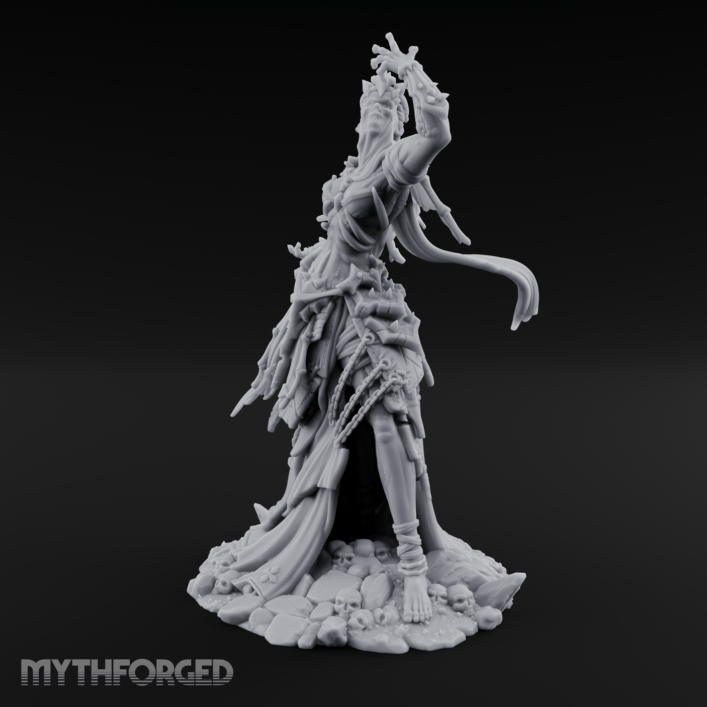 Veiled Banshee Queen Miniature for Dungeons and Dragons, Pathfinder or other TTRPGs