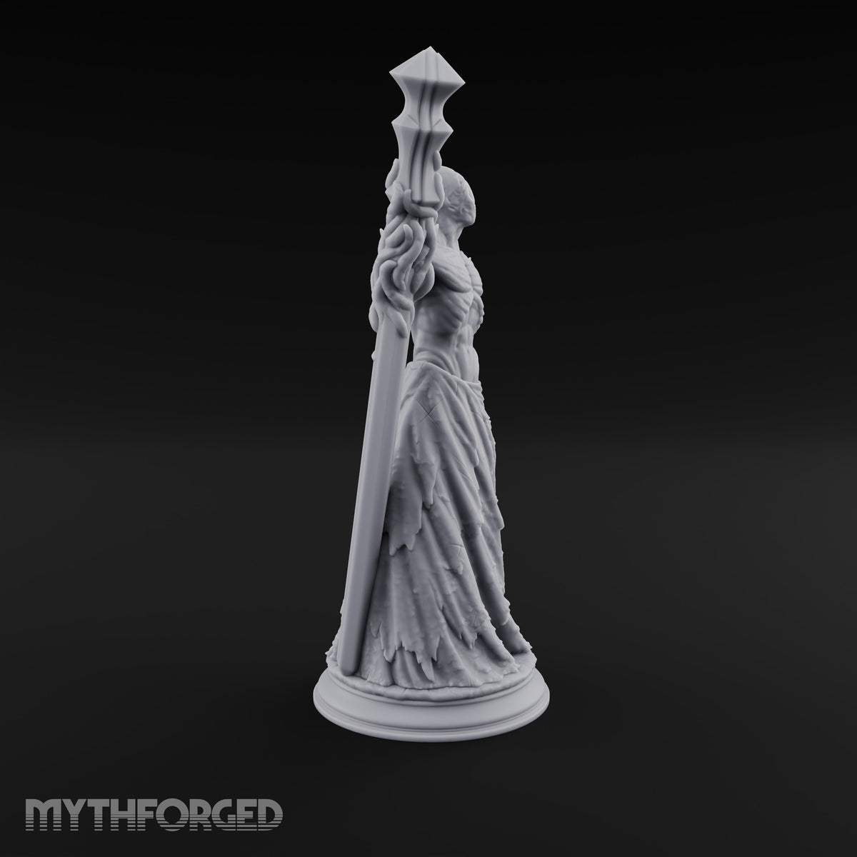 Risen Wearing Rags Nothic One-Eyed Spined Stalker with Crystal Staff