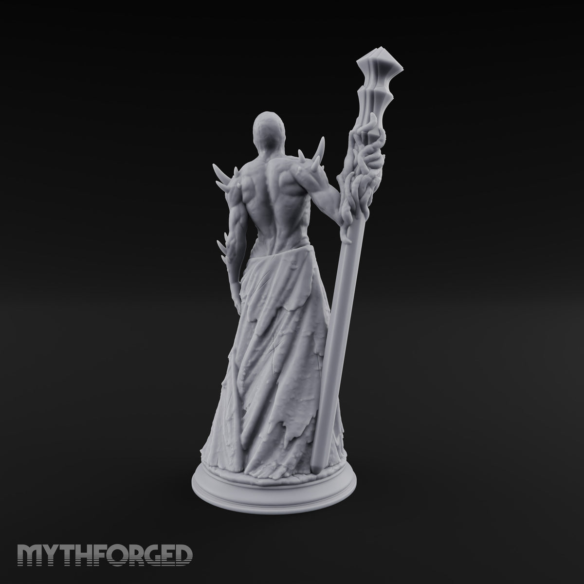 Risen Wearing Rags Nothic One-Eyed Spined Stalker with Crystal Staff