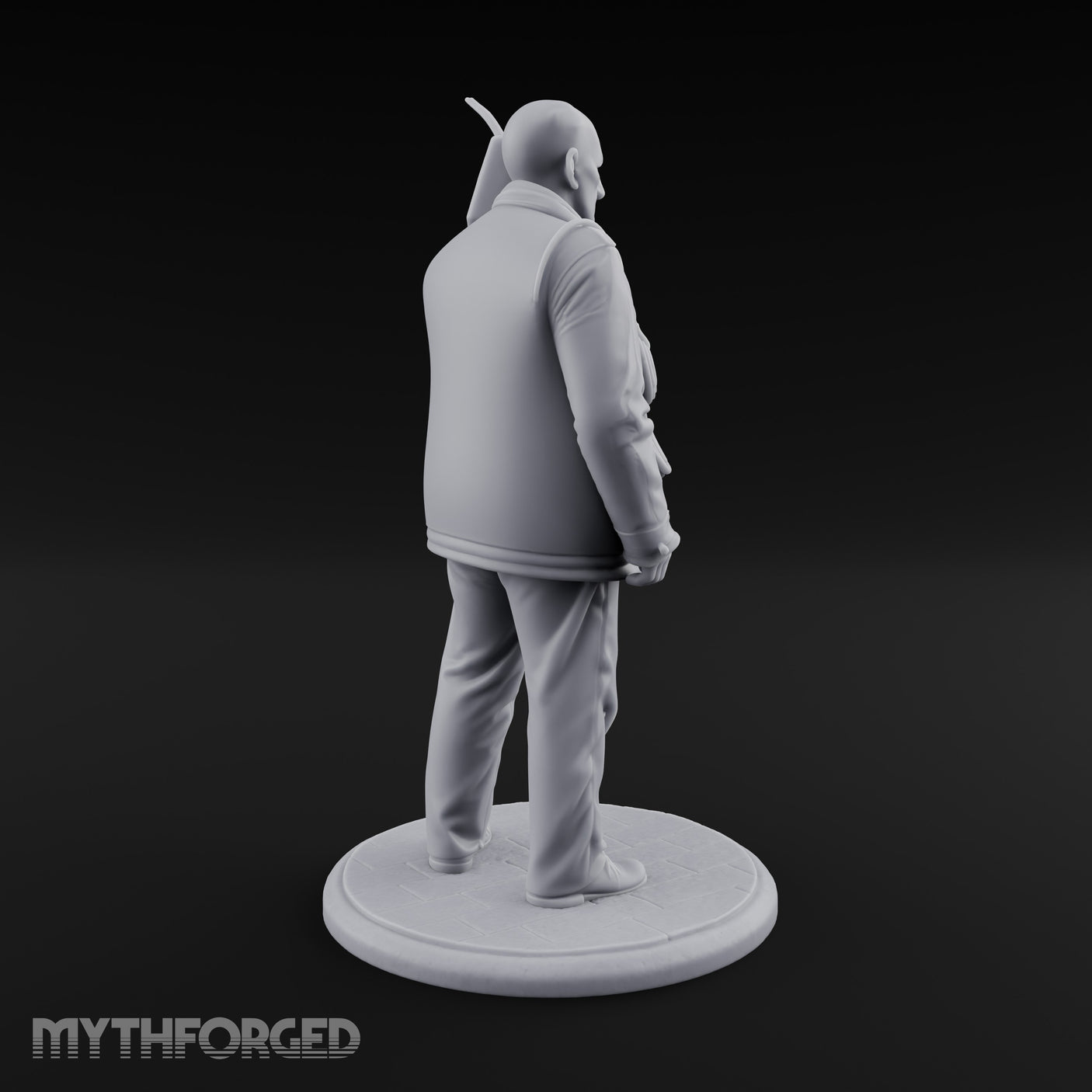 Radio Hoisting Rope Slinging Human Survivor Miniature for Dungeons and Dragons, Pathfinder or other TTRPGs