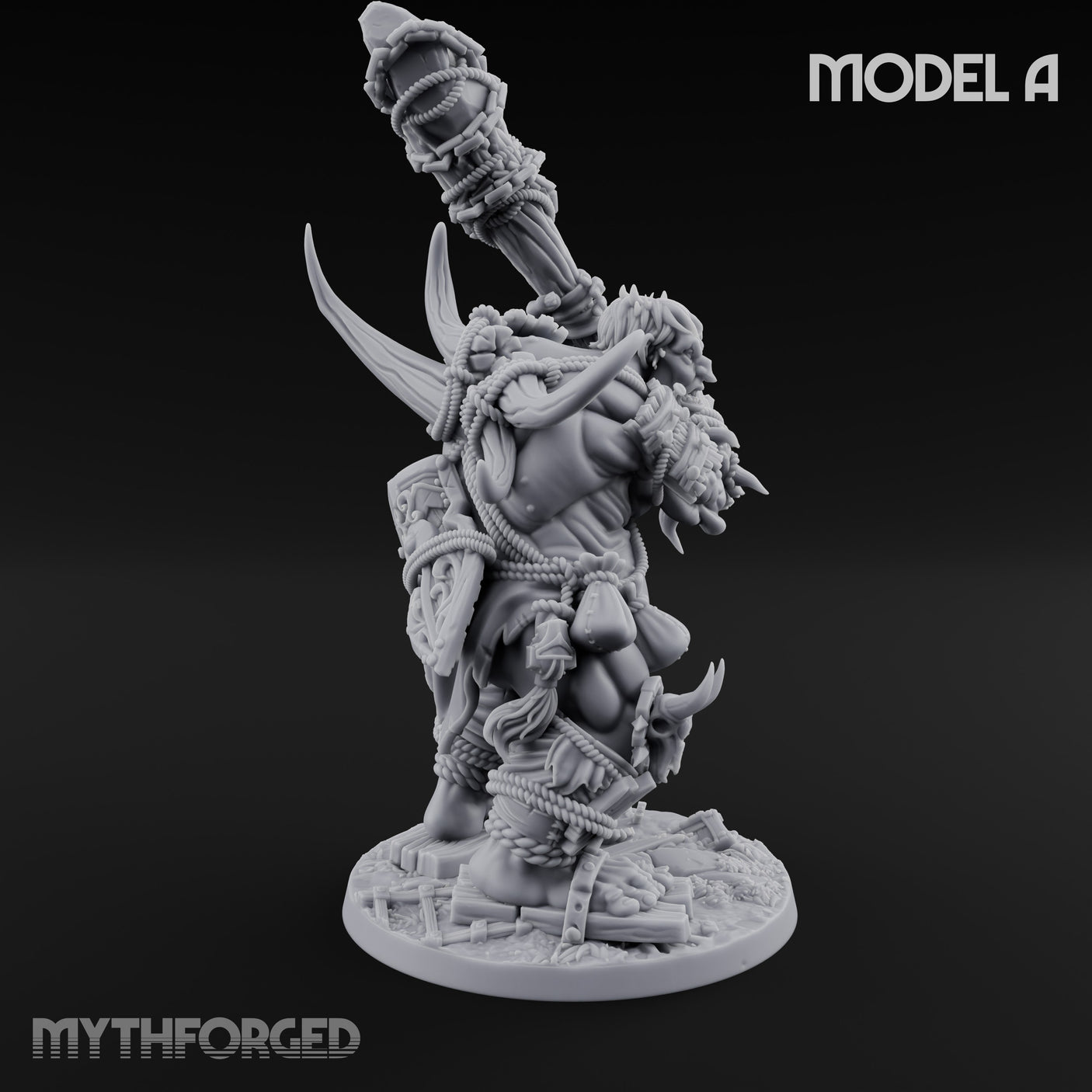 Raiding And Pillaging Hill Giant Marauder A Miniature for Dungeons and Dragons, Pathfinder or other TTRPGs