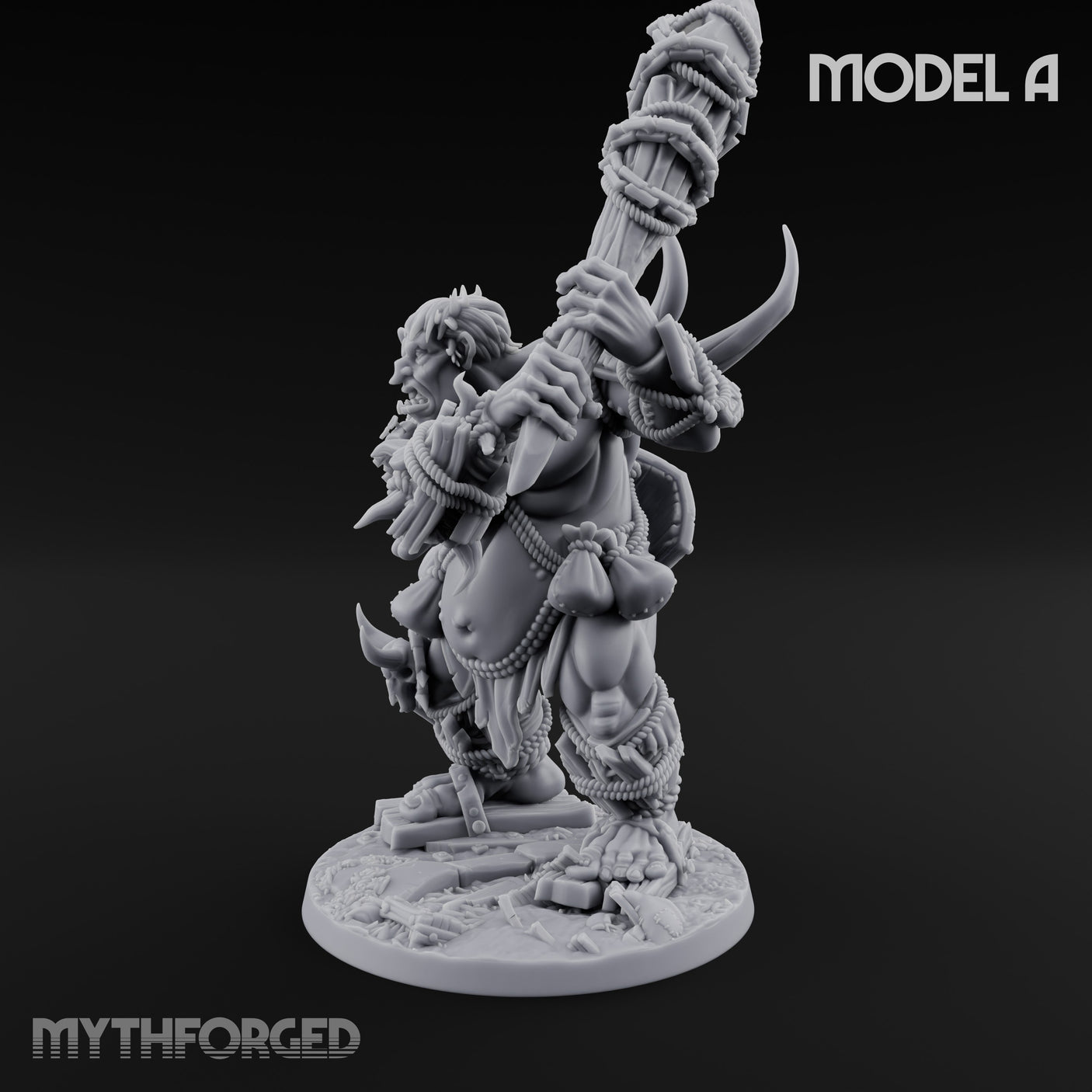 Raiding And Pillaging Hill Giant Marauder A Miniature for Dungeons and Dragons, Pathfinder or other TTRPGs