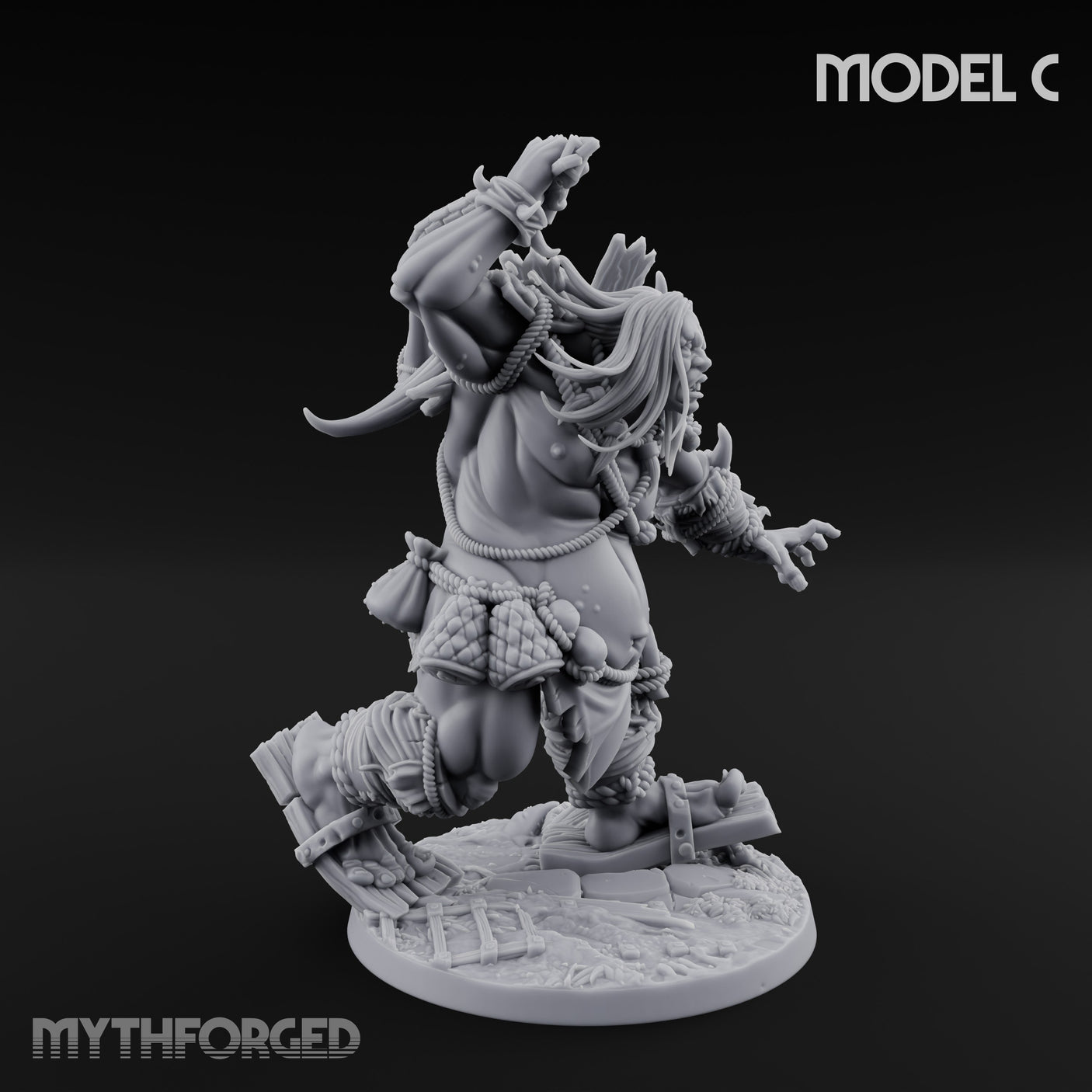 Raiding And Pillaging Hill Giant Marauder C Miniature for Dungeons and Dragons, Pathfinder or other TTRPGs