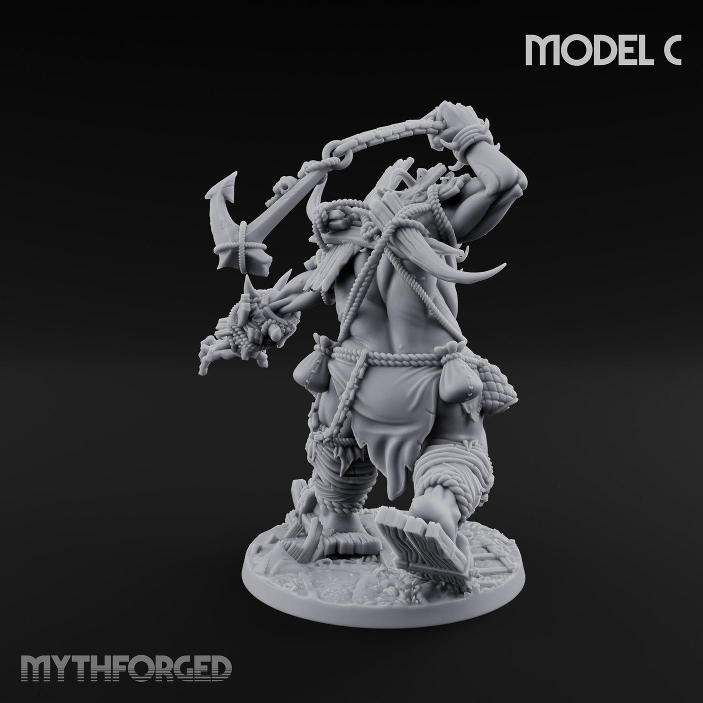 Raiding And Pillaging Hill Giant Marauder C Miniature for Dungeons and Dragons, Pathfinder or other TTRPGs