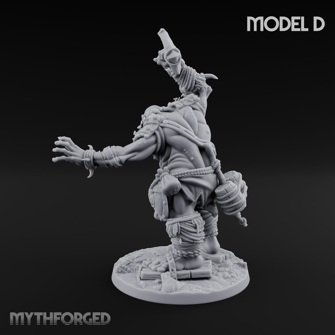 Raiding And Pillaging Hill Giant Marauder D Miniature for Dungeons and Dragons, Pathfinder or other TTRPGs