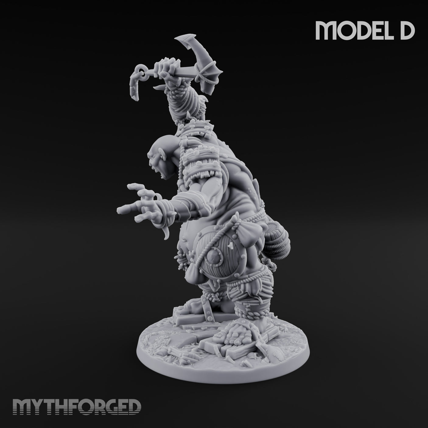 Raiding And Pillaging Hill Giant Marauder D Miniature for Dungeons and Dragons, Pathfinder or other TTRPGs