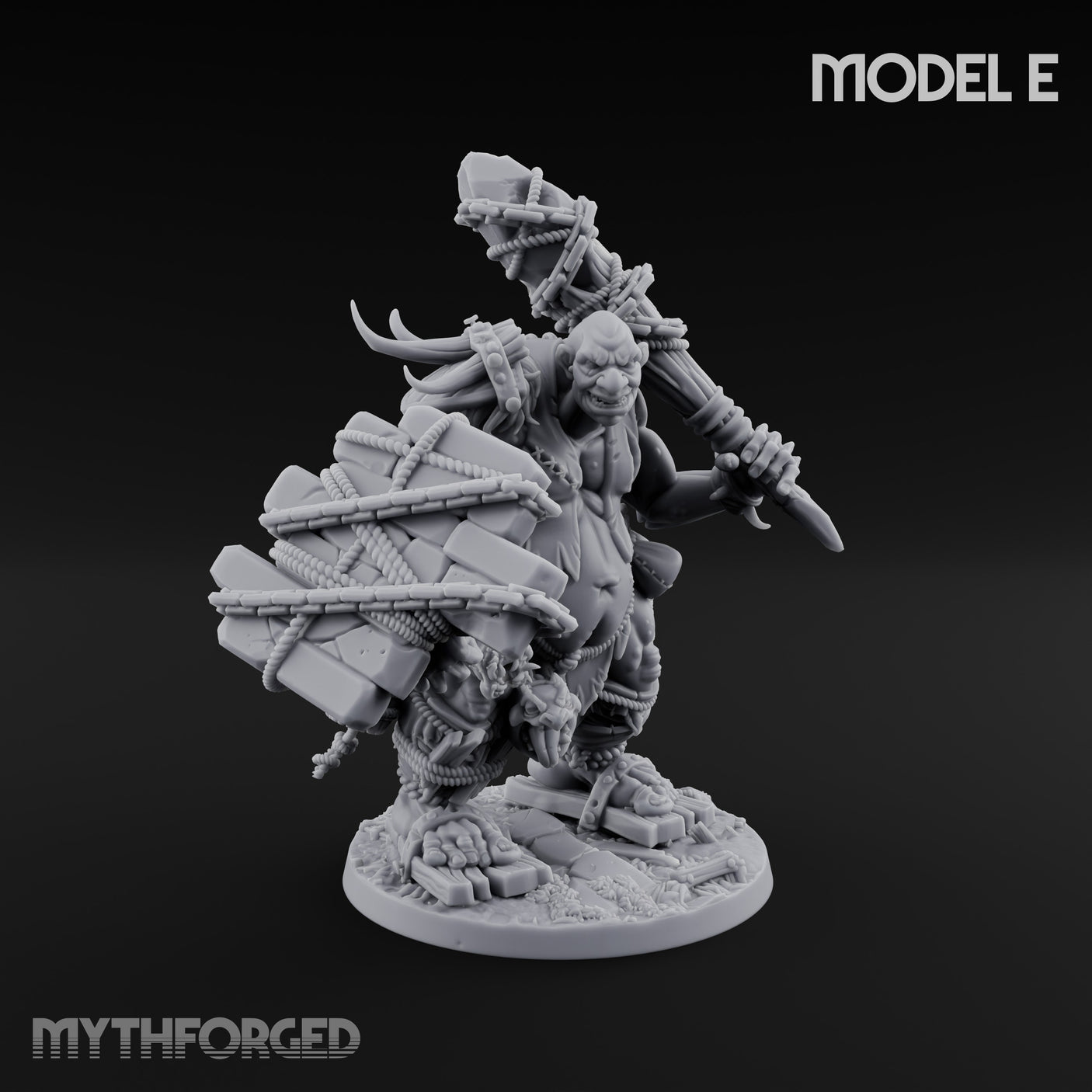 Raiding And Pillaging Hill Giant Marauder E Miniature for Dungeons and Dragons, Pathfinder or other TTRPGs