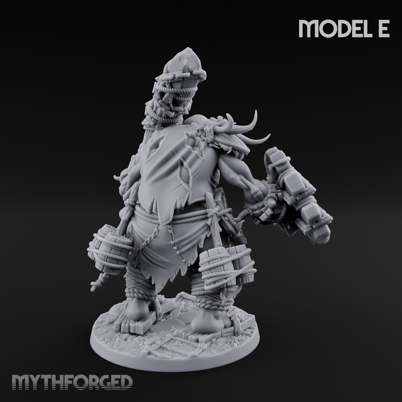 Raiding And Pillaging Hill Giant Marauder E Miniature for Dungeons and Dragons, Pathfinder or other TTRPGs