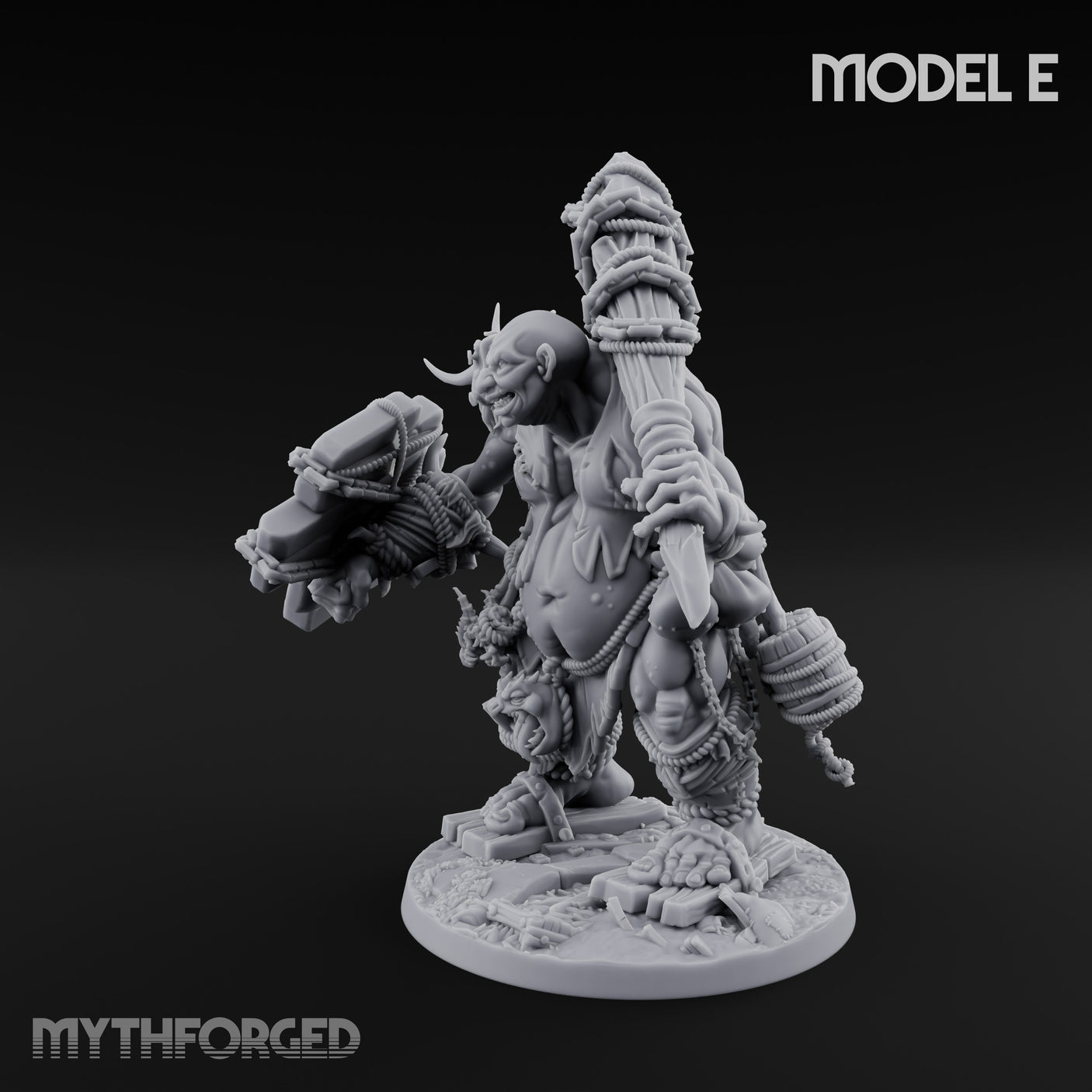 Raiding And Pillaging Hill Giant Marauder E Miniature for Dungeons and Dragons, Pathfinder or other TTRPGs