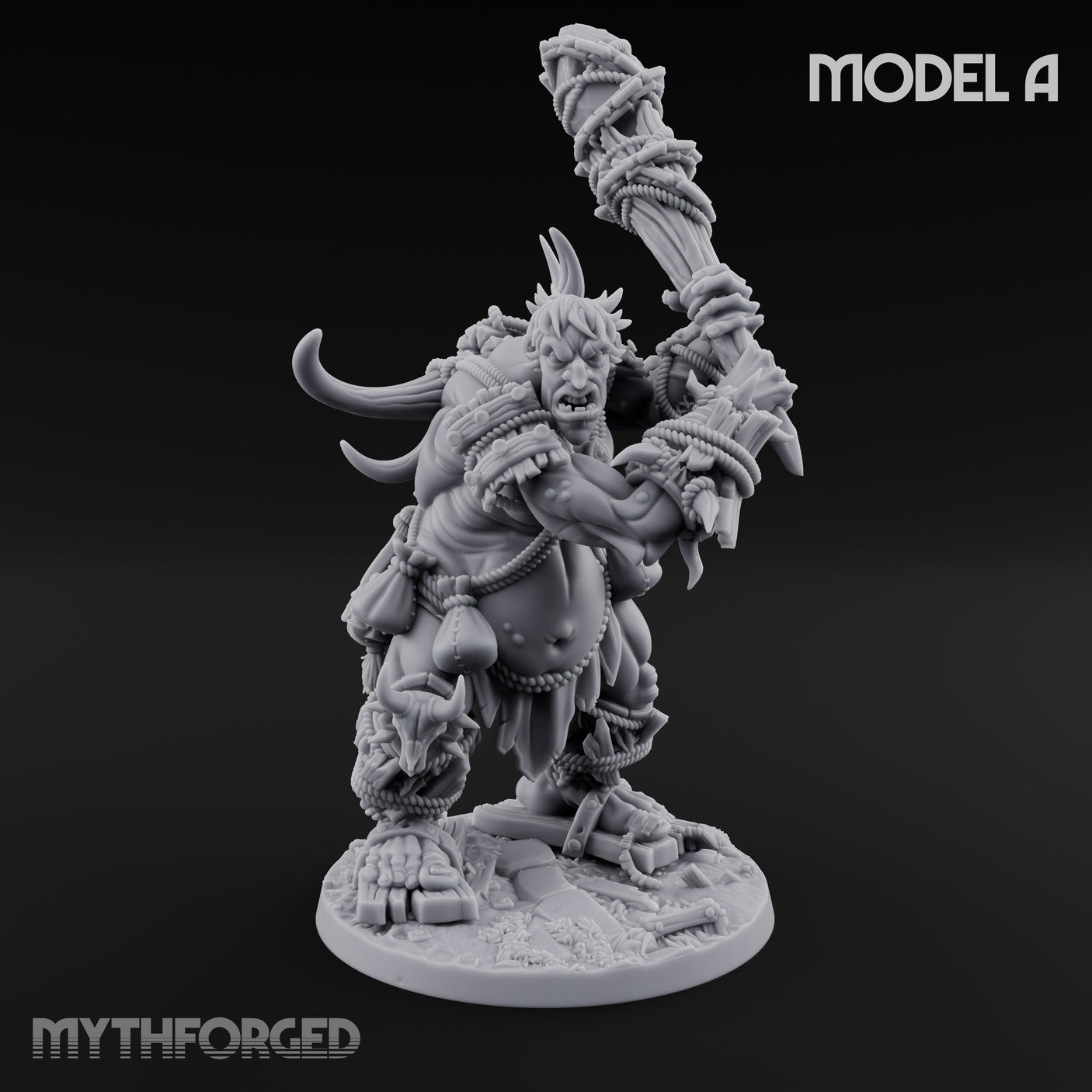 Raiding And Pillaging Hill Giant Marauders Miniature for Dungeons and Dragons, Pathfinder or other TTRPGs
