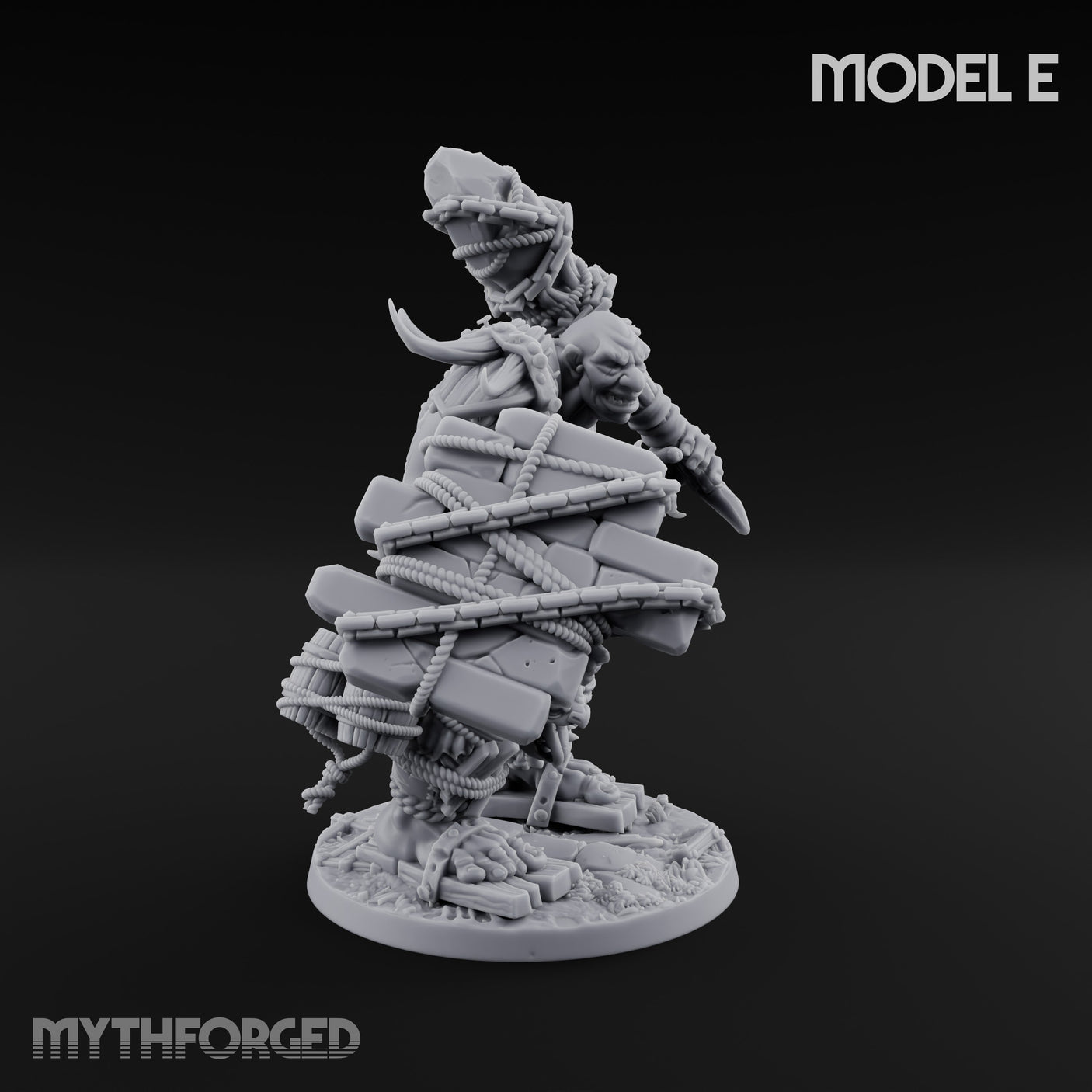 Raiding And Pillaging Hill Giant Marauders Miniature for Dungeons and Dragons, Pathfinder or other TTRPGs