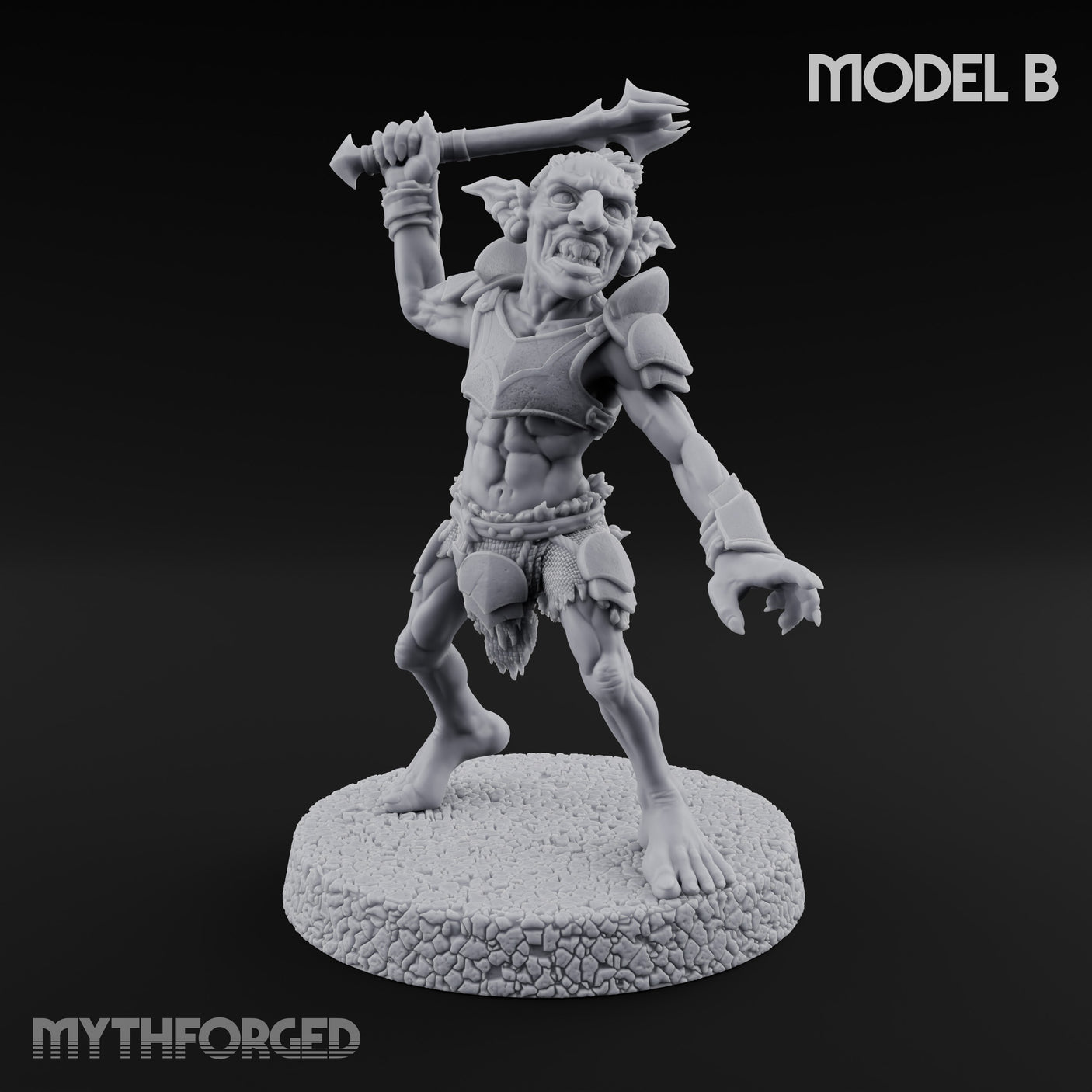Raiding Rabble Goblin Raider B Miniature for Dungeons and Dragons, Pathfinder or other TTRPGs
