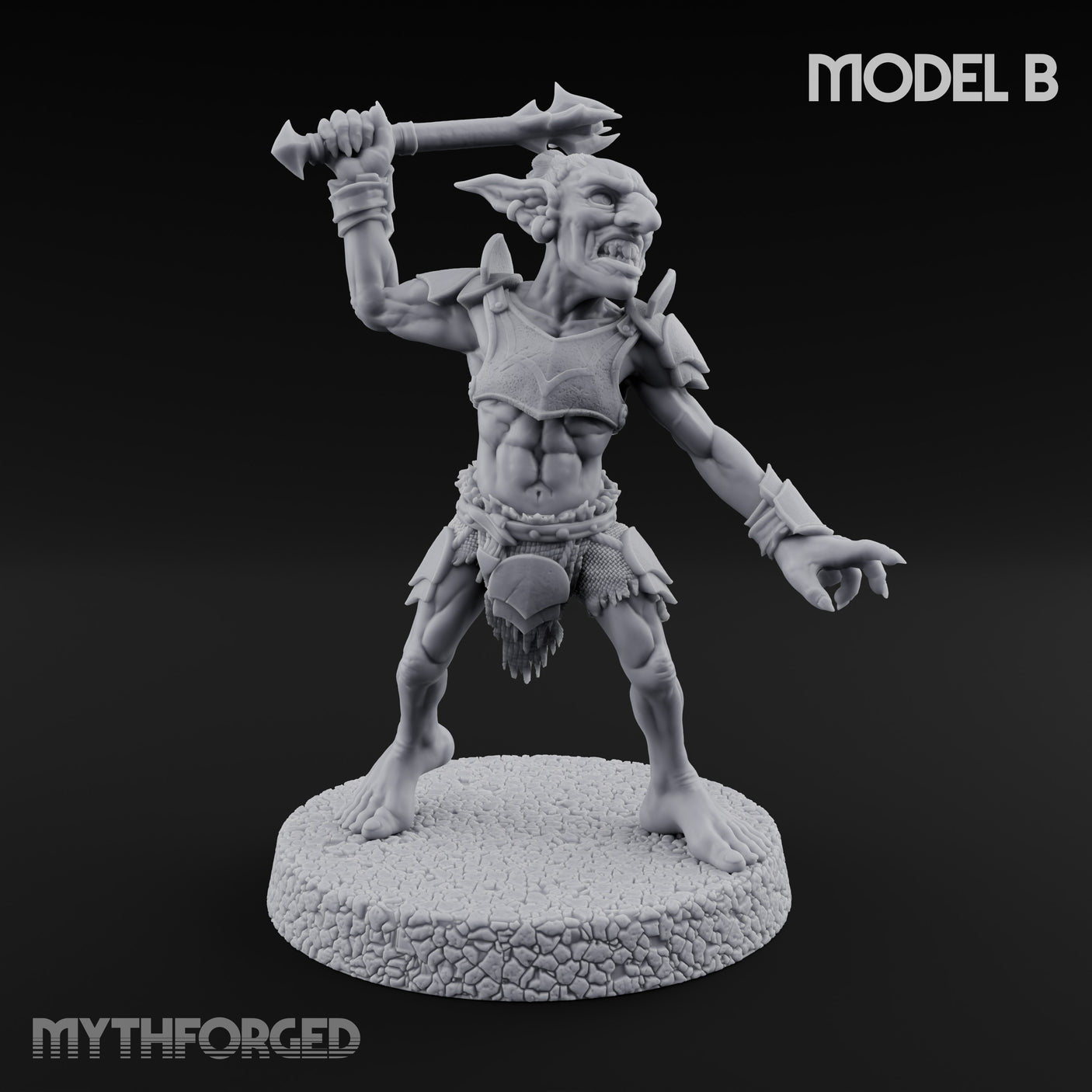 Raiding Rabble Goblin Raider B Miniature for Dungeons and Dragons, Pathfinder or other TTRPGs