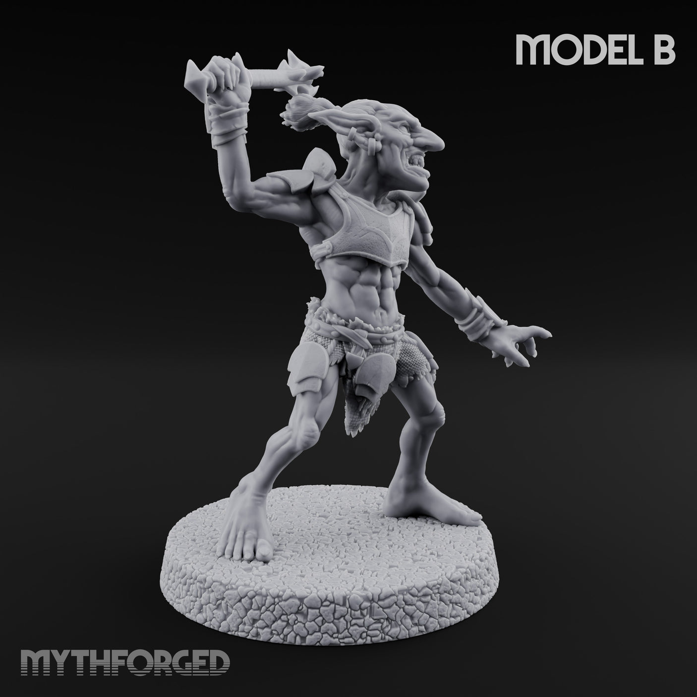 Raiding Rabble Goblin Raider B Miniature for Dungeons and Dragons, Pathfinder or other TTRPGs