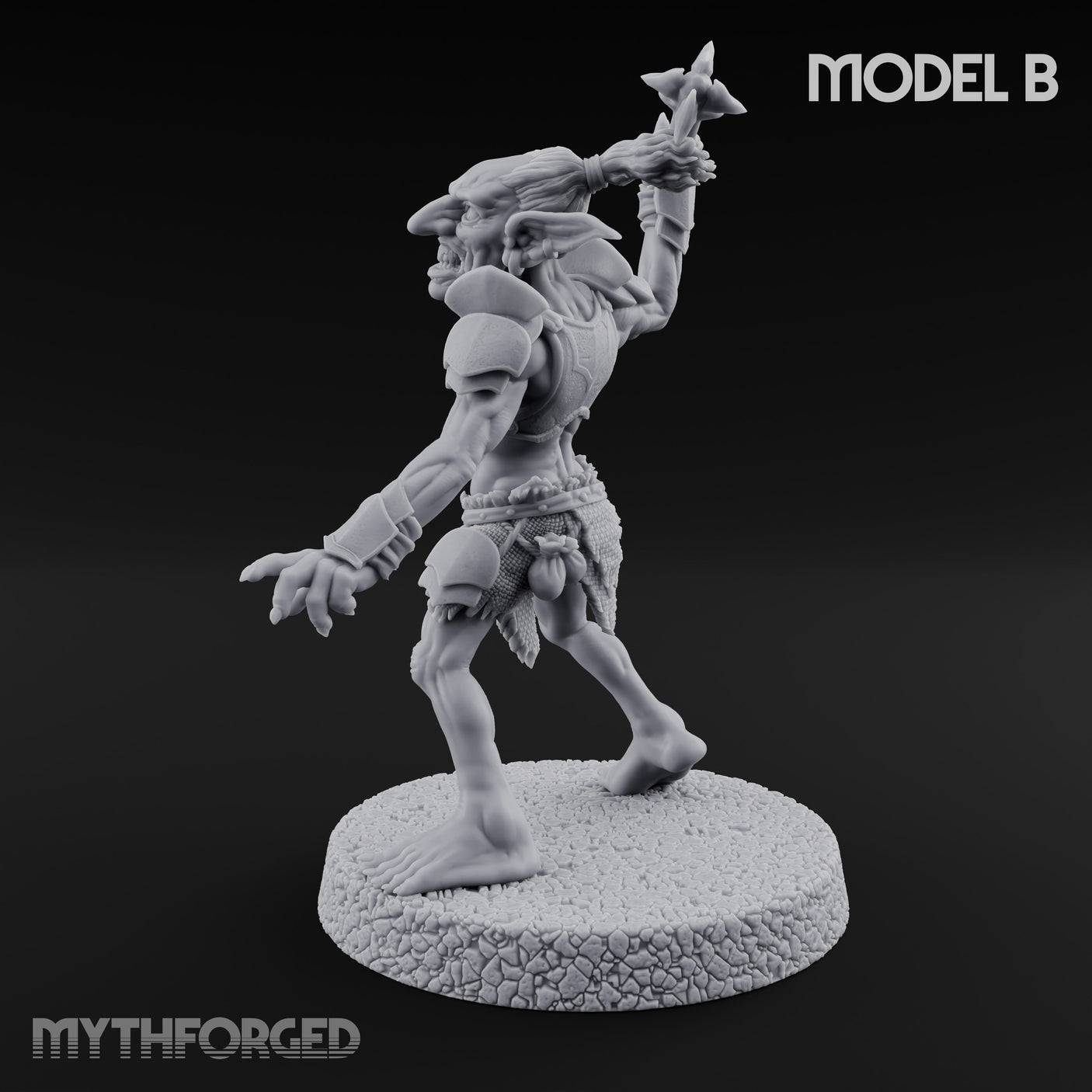 Raiding Rabble Goblin Raider B Miniature for Dungeons and Dragons, Pathfinder or other TTRPGs