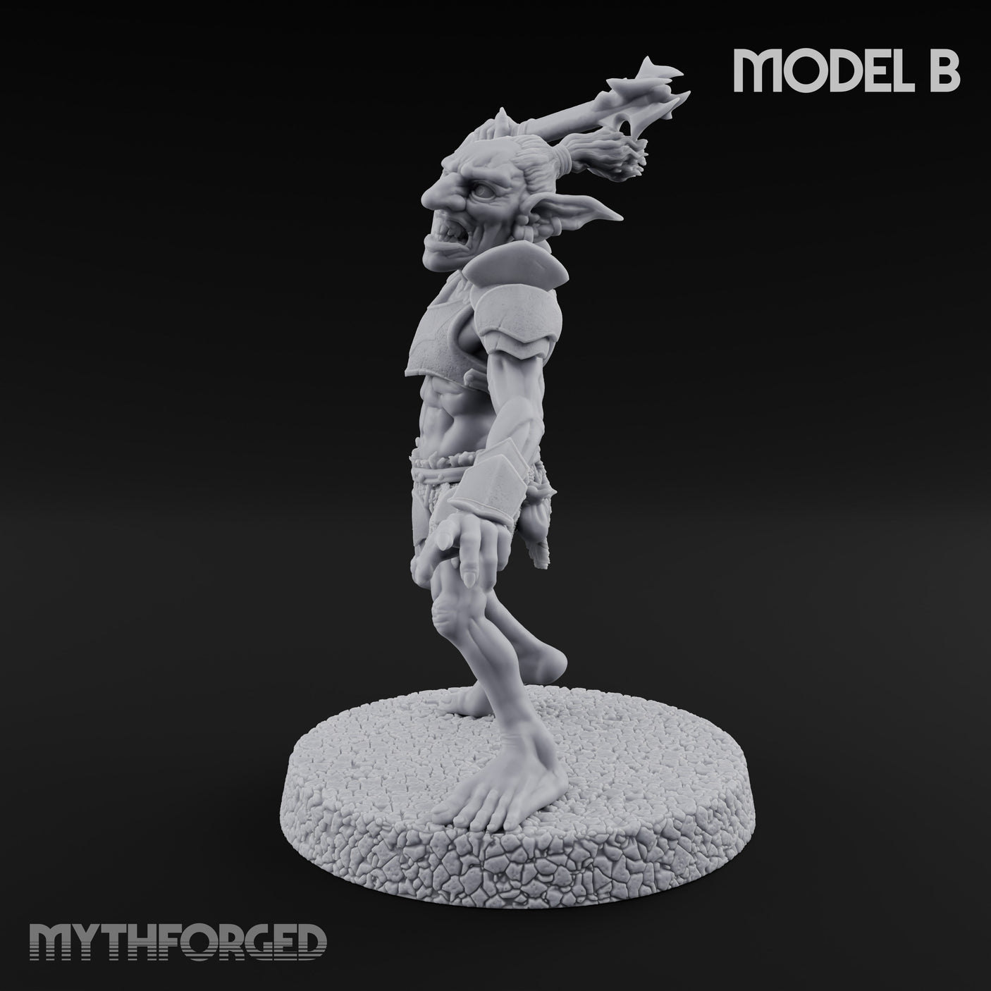 Raiding Rabble Goblin Raider B Miniature for Dungeons and Dragons, Pathfinder or other TTRPGs